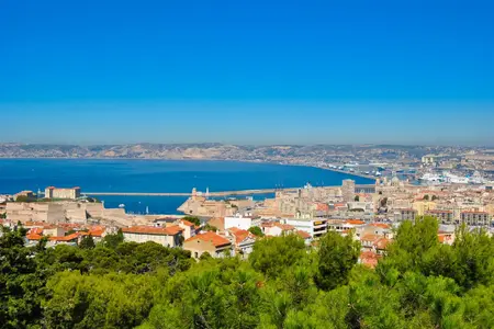 Marseille. Vue Aérienne Du Fort De Saint-Jean Et Du Port.