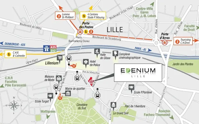 Programme immobilier neuf Edenium à Lille
