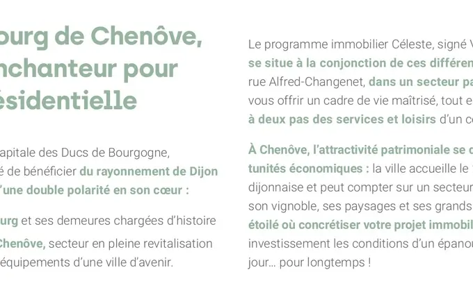 Programme immobilier neuf Celeste à Chenôve