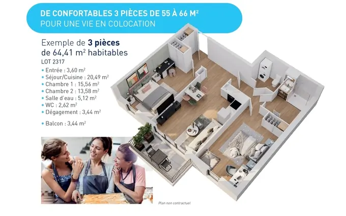 Programme immobilier neuf Censity - lmnp jeunes actifs à Nantes