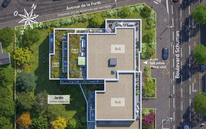 Programme immobilier neuf Censity - lmnp jeunes actifs à Nantes