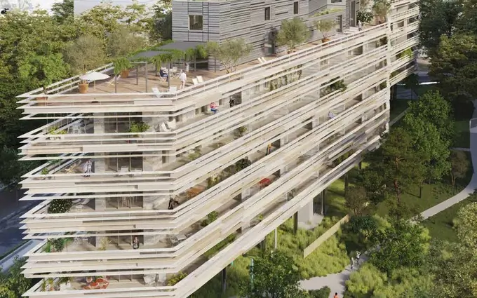 Programme immobilier neuf Montpellier port marianne au pied du parc de l'hôtel de ville à Montpellier