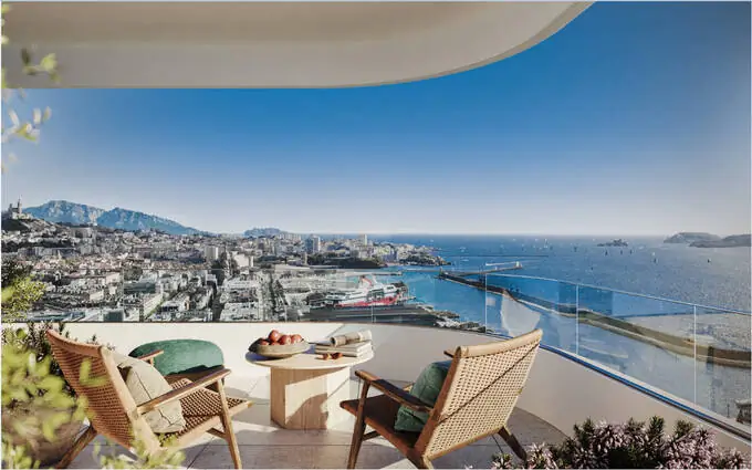Programme immobilier neuf Marseille 2 Joliette résidence d'exception vue mer à Marseille 2ème