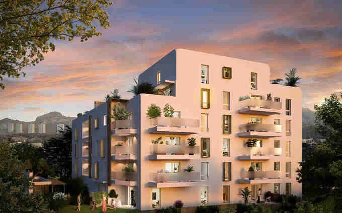 Programme immobilier neuf Marseille 8 pointé rouge à proximité immédiate de la mer à Marseille 8ème