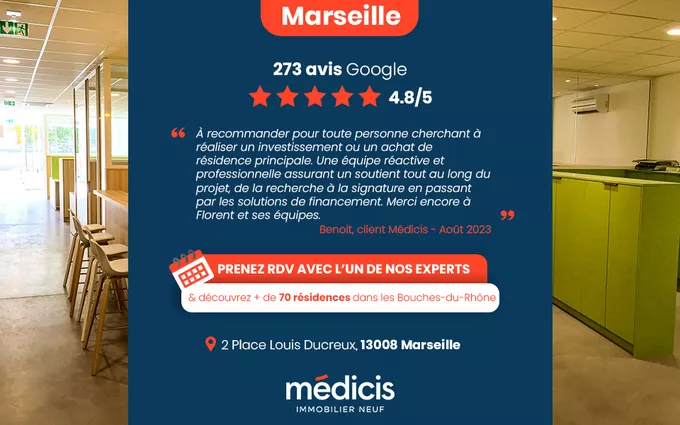 Programme immobilier neuf Marseille 8 Pointé Rouge à proximité immédiate de la mer à Marseille 8ème