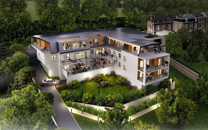Programme immobilier neuf Mont-Saint-Aignan vues sur le Val Saint-André à Mont-Saint-Aignan