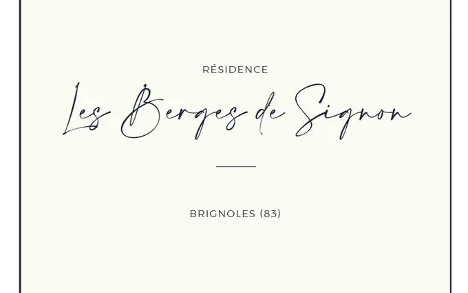 Programme immobilier neuf Les berges de signon à Brignoles