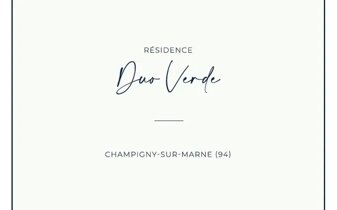Programme immobilier neuf Duo verde à Champigny-sur-Marne