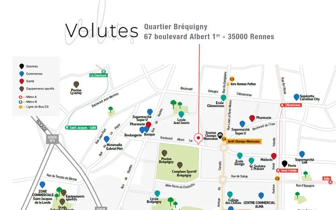 Programme immobilier neuf Volutes à Rennes