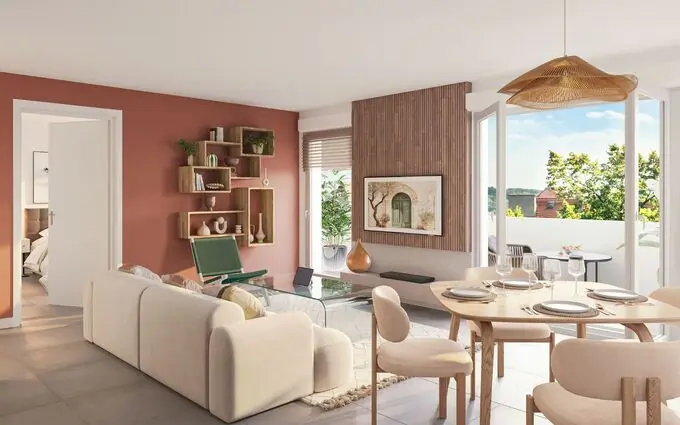 Programme immobilier neuf Montpellier  - tva 5,5% - du 2 au 4p - en travaux à Montpellier