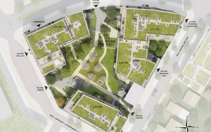Programme immobilier neuf Les terrasses marceau tr2 b à Drancy