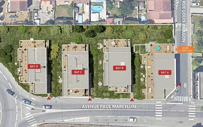 Programme immobilier neuf Les jardins d'elsa à Vaulx-en-Velin
