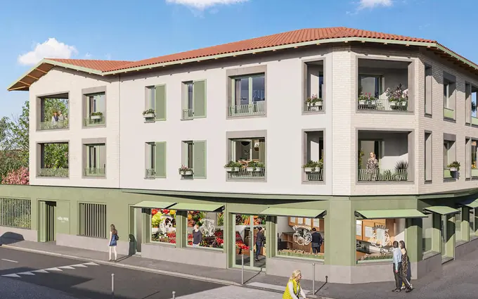 Programme immobilier neuf Lacanau ville au pied de la place du marché à Lacanau