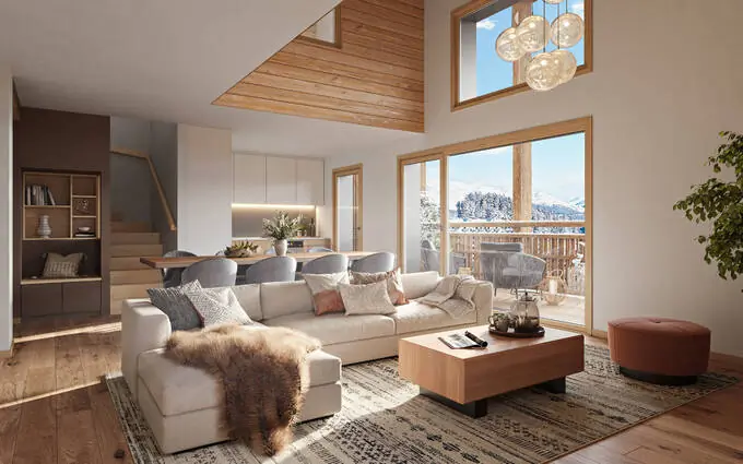 Programme immobilier neuf Huez au centre de la station à deux pas du palais des sports