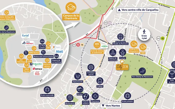 Programme immobilier neuf City'zen nantes chantrerie à Nantes