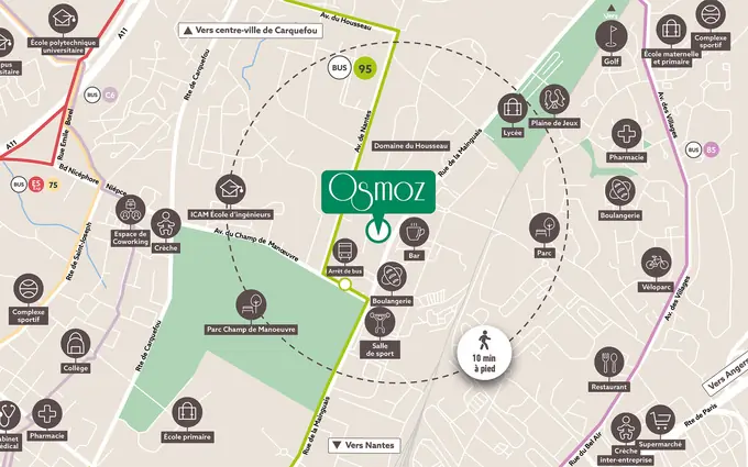 Programme immobilier neuf Osmoz à Carquefou