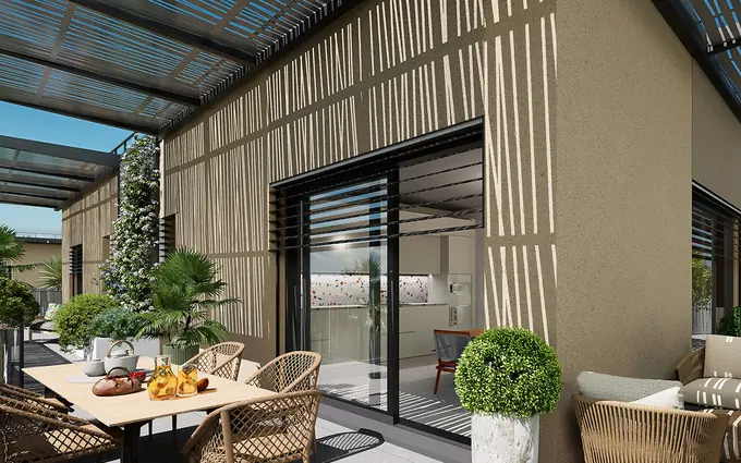 Programme immobilier neuf Montpellier vue sur le parc georges charpak à Montpellier