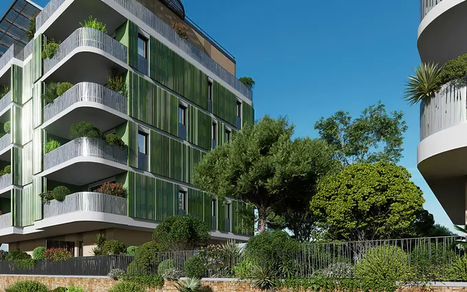 Programme immobilier neuf Montpellier vue sur le parc georges charpak à Montpellier