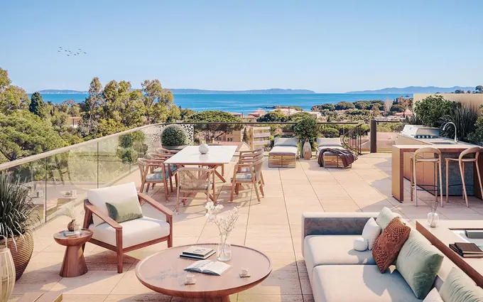 Programme immobilier neuf Le lavandou à proximité directe de la plage de saint-clair à Le Lavandou