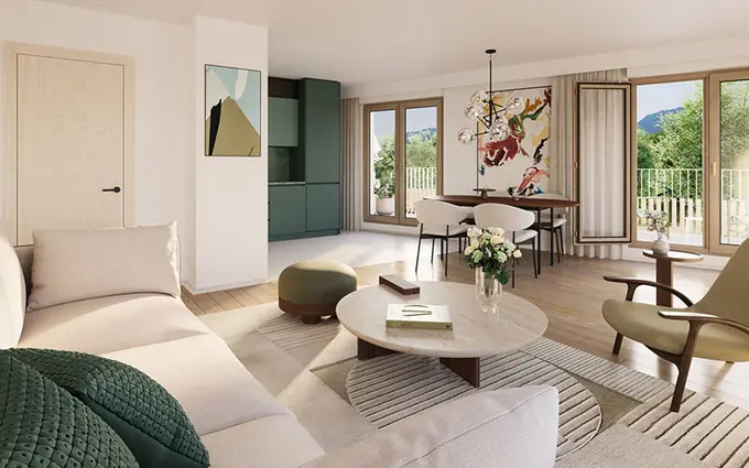 Programme immobilier neuf Fontaine écoquartier Porte du Vercors à 10 min du tram A