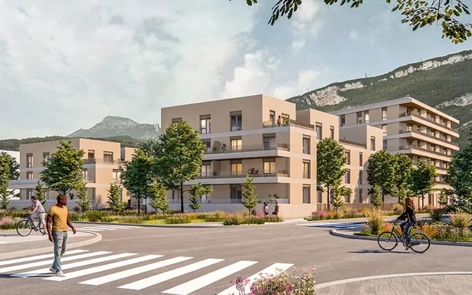 Programme immobilier neuf Fontaine écoquartier Porte du Vercors à 10 min du tram A à Fontaine