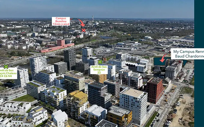 Programme immobilier neuf My Campus Rennes Baud Chardonnet à Rennes