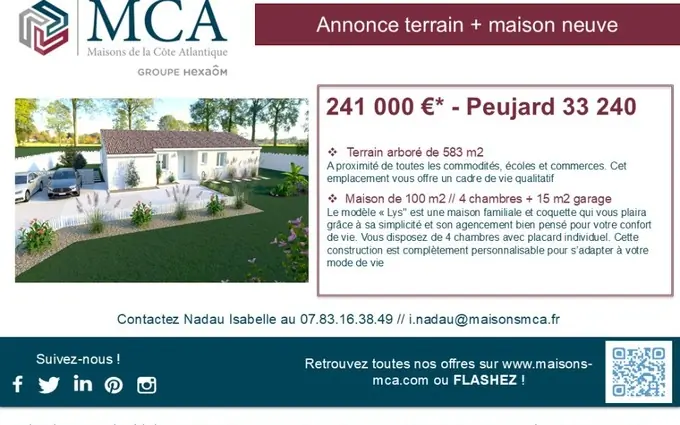 Programme immobilier neuf Terrain à partir de 537m² à Peujard à Peujard