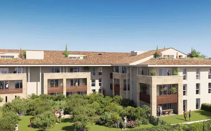 Programme immobilier neuf Salon-de-Provence résidence au calme avec un patio de verdure à Salon-de-Provence