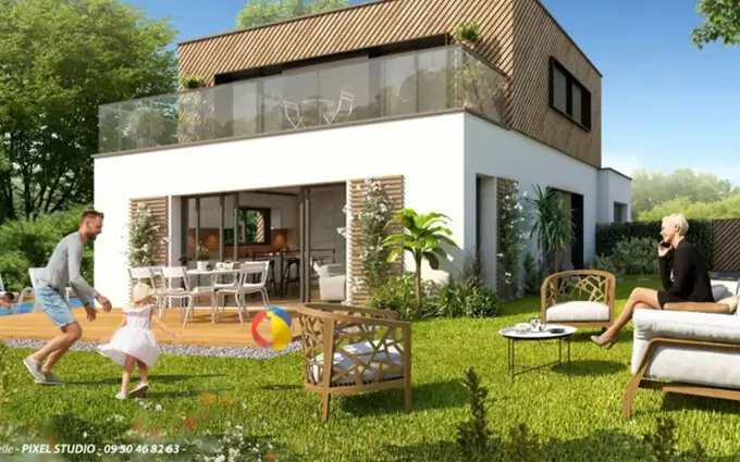 Programme immobilier neuf Pornichet maison d'architecte proche plage de Bonne Source à Pornichet