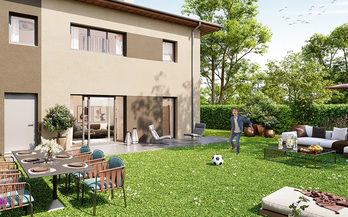 Programme immobilier neuf Ornex maisons neuves cadre préservé à 30 min de Genève à Ornex