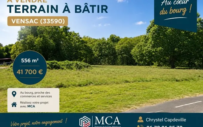 Programme immobilier neuf Terrain à partir de 556m² à Vensac à Vensac (33590)