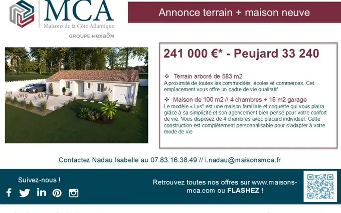 Programme immobilier neuf Terrain à partir de 537m² à Peujard à Peujard