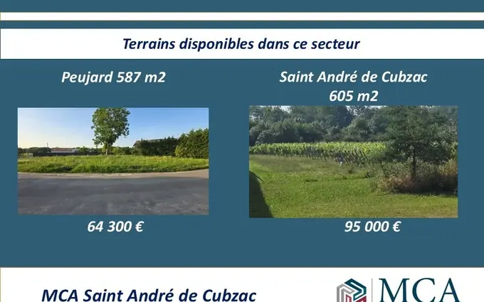 Programme immobilier neuf Terrain à partir de 426m² à Saint-André-de-Cubzac à Saint-André-de-Cubzac