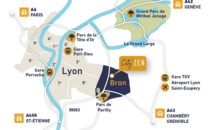 Programme immobilier neuf Cityzen bron à Bron