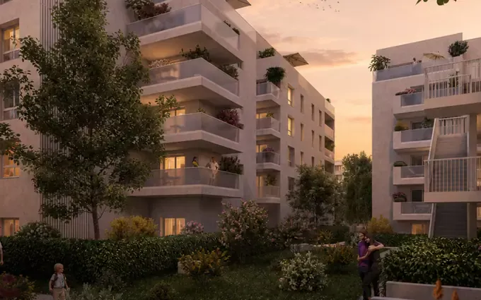 Programme immobilier neuf Décines-Charpieu à 30 min de la gare Part-Dieu via le tramway T3