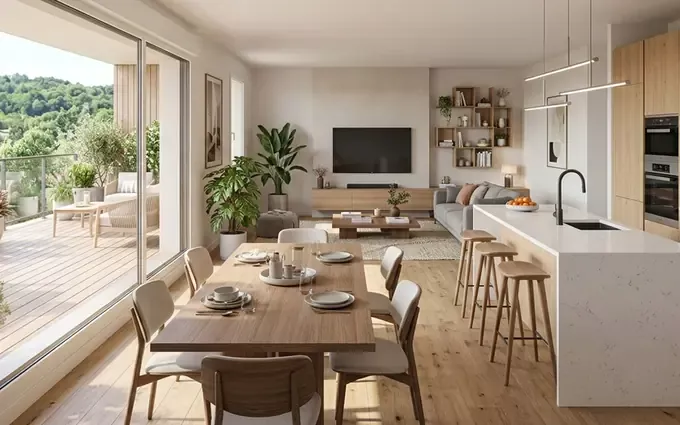Programme immobilier neuf Saint-Genis-Pouilly cadre verdoyant à 26 min en voiture de Genève à Saint-Genis-Pouilly