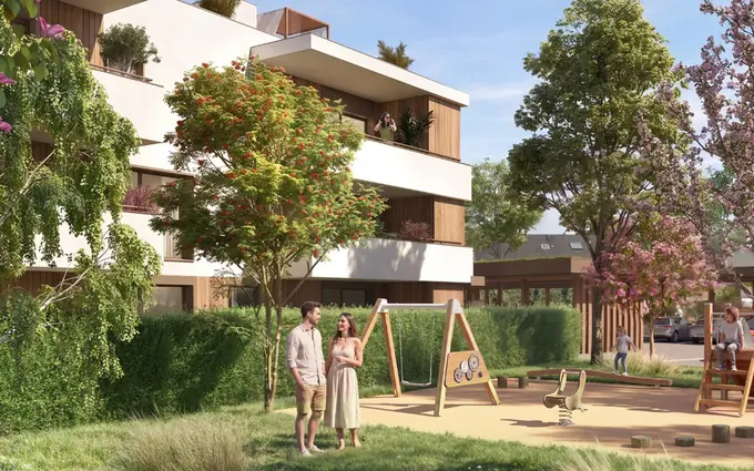 Programme immobilier neuf Saint-Genis-Pouilly cadre verdoyant à 26 min en voiture de Genève à Saint-Genis-Pouilly