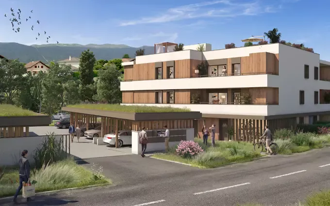 Programme immobilier neuf Saint-Genis-Pouilly cadre verdoyant à 26 min en voiture de Genève à Saint-Genis-Pouilly