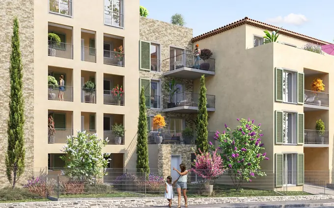Programme immobilier neuf Auribeau Village emplacement central proche commerces à Auribeau-sur-Siagne