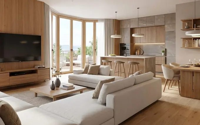 Programme immobilier neuf Allemond appartement vue montagne à 5 min du télécabine à Allemond